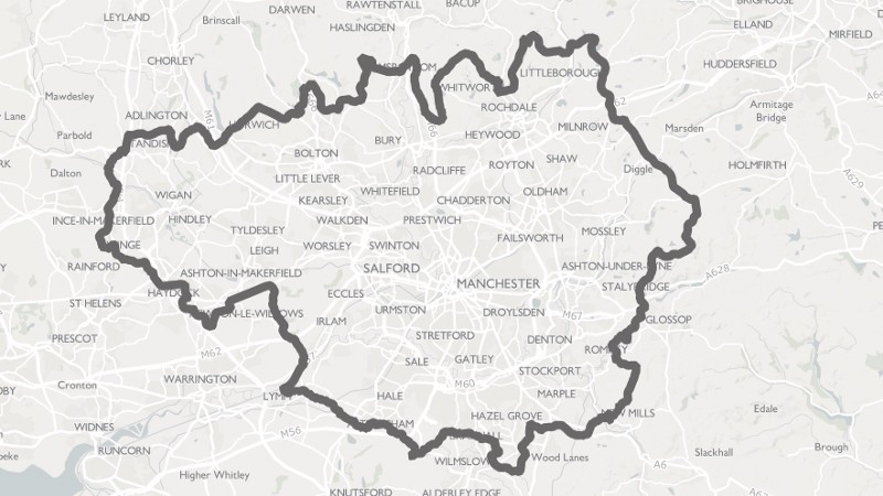 Greater Manchester map, from MappingGM.org.uk