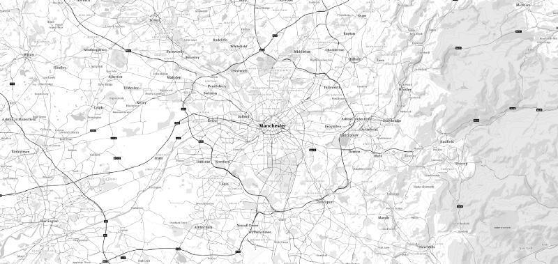 Map of Greater Manchester