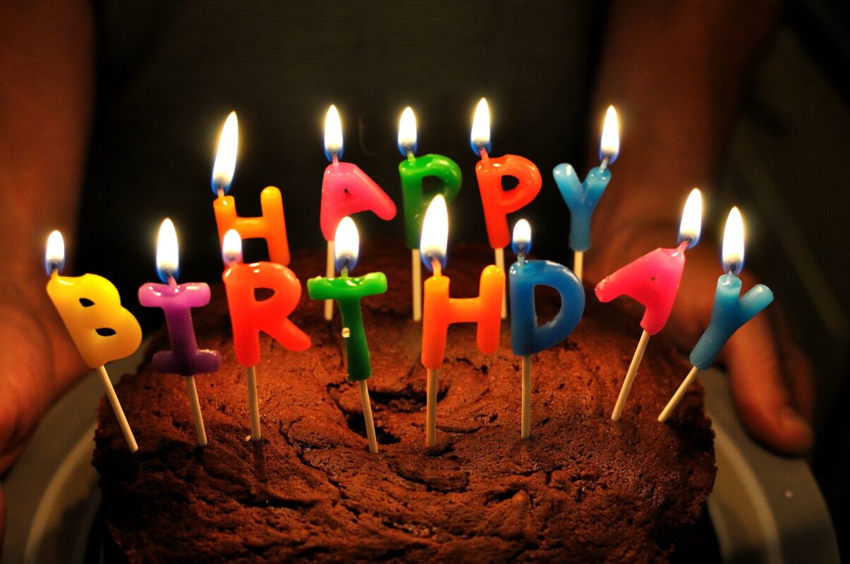Birthday cake and candles